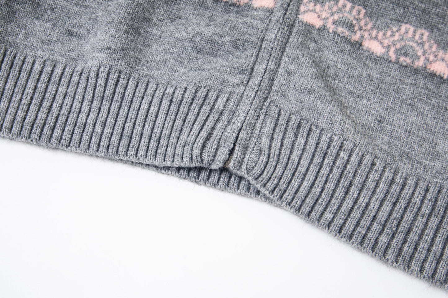 Girly Zip Up Hooded Cardigan Sweater with Fur Hood Jackets Knitted Drop Shoulder Fall Clothes Winter Hoodies Outerwear