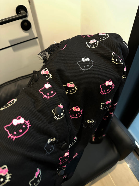 HK Black Pajama Sets Long Sleeve Button Down Sleepwear Nightwear Soft Modal Pjs Lounge Sets