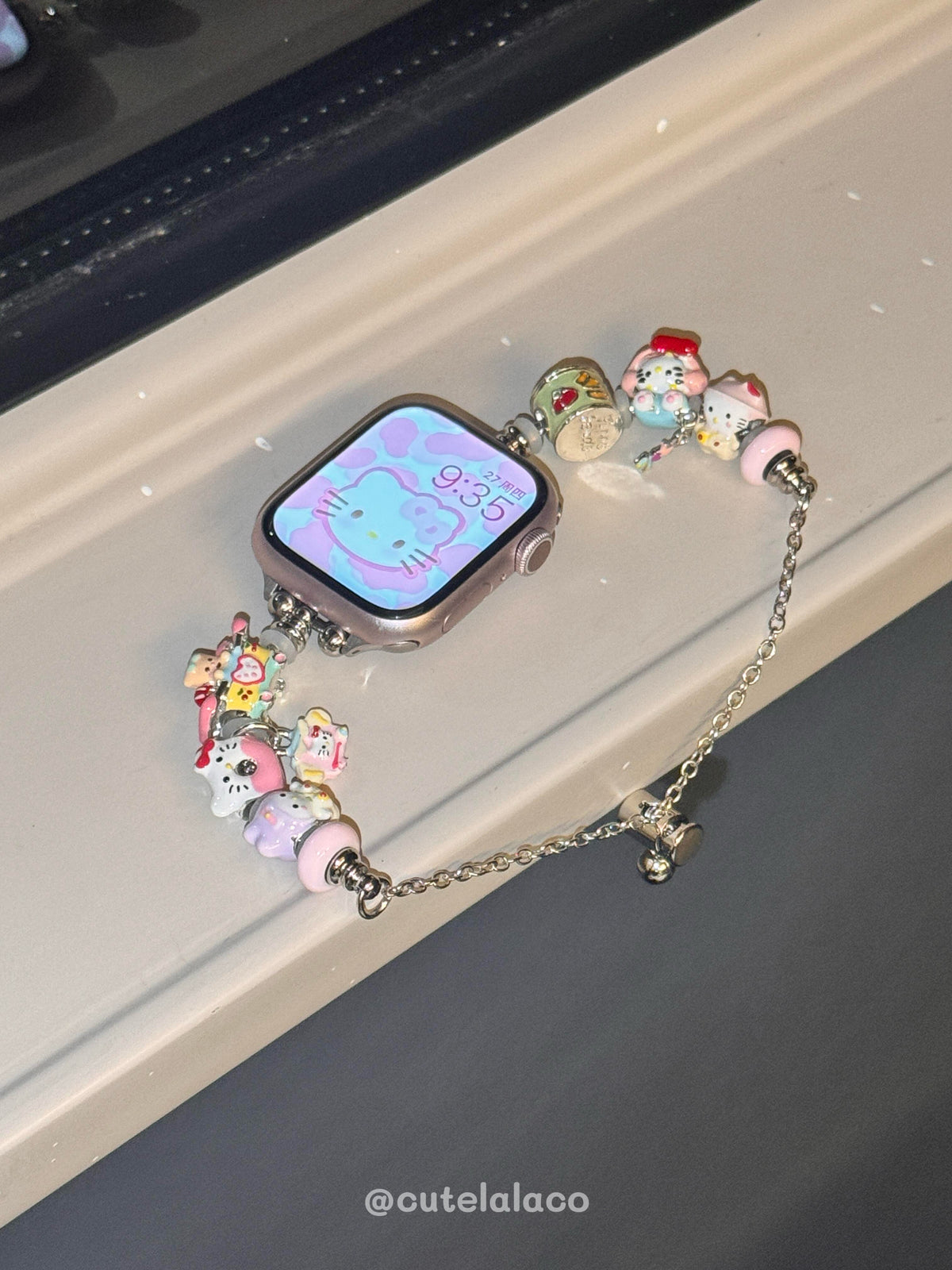Handmade HK Beaded Apple Watch Band - Kawaii Charm for Series 1-9 & Ultra