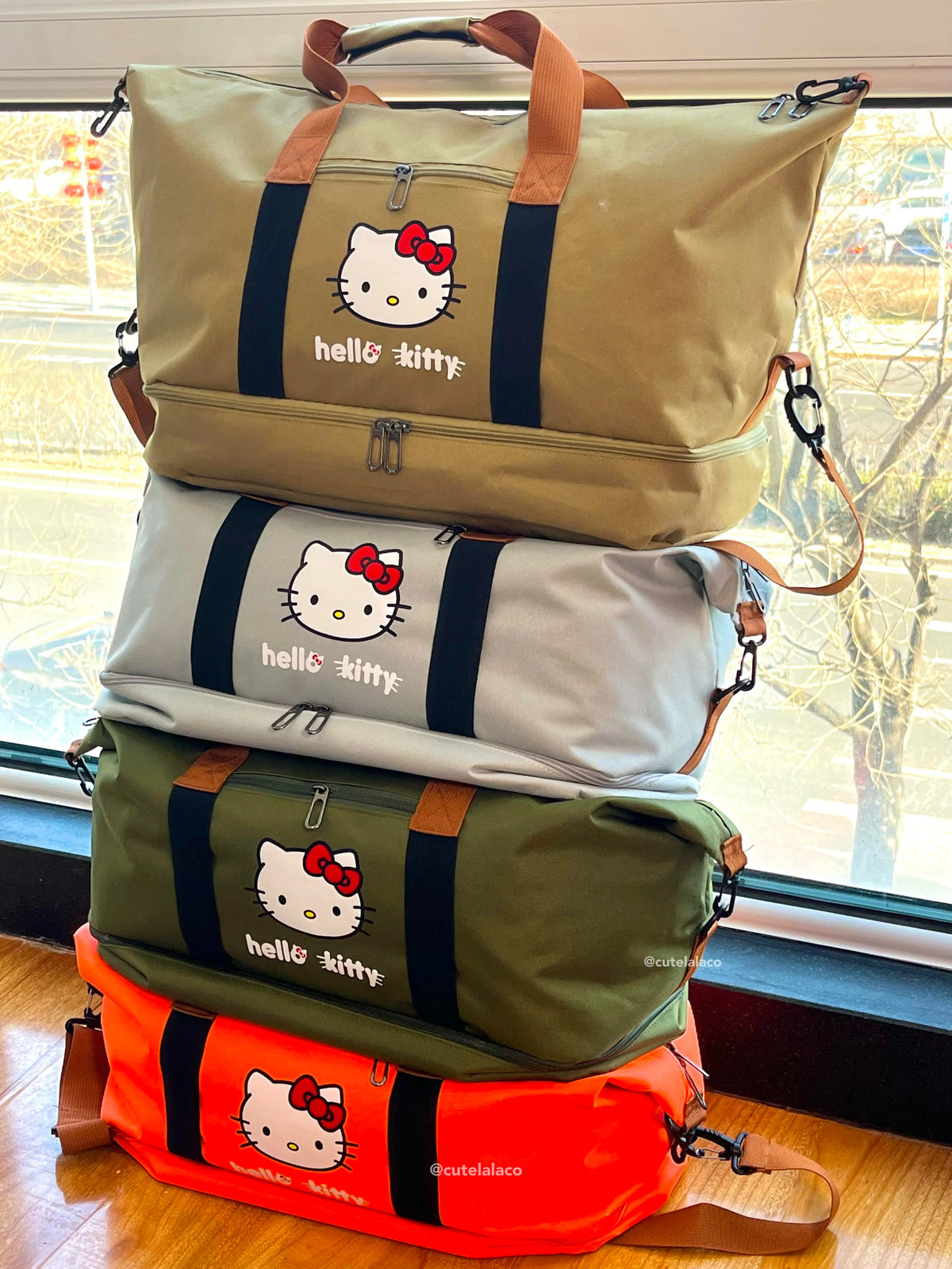 HK Travel Bag - Large Capacity Cartoon Luggage Bag, Shoulder & Crossbody Bag | Wet & Dry Separation Tote