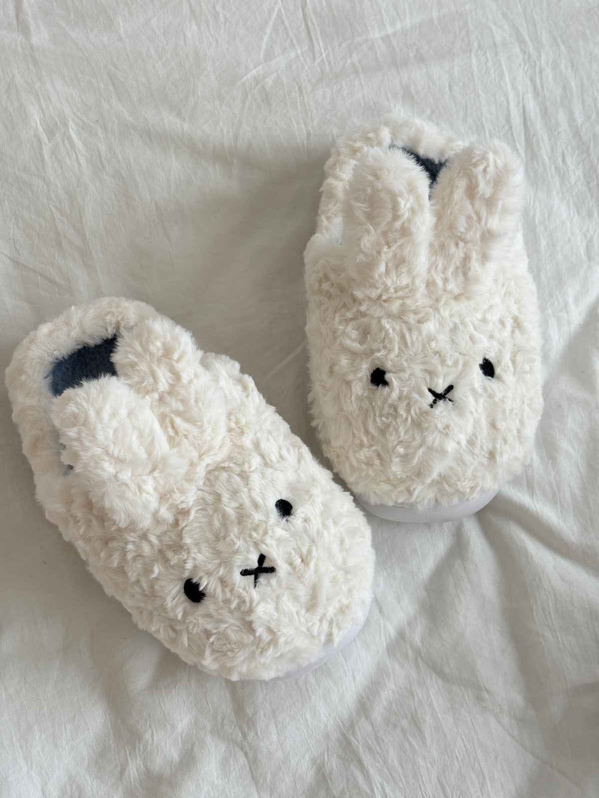 Bunny Fluffy Fuzzy Scuff Slippers Soft Comfy Memory Foam Non-slip Indoor House Shoes
