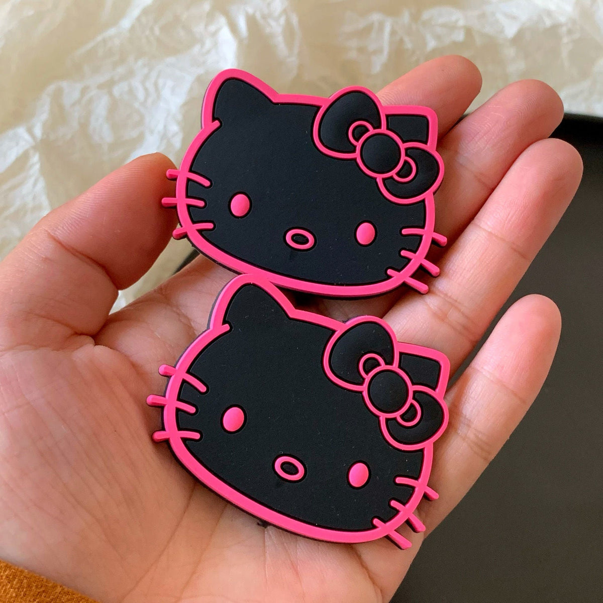 Black KT Sanrio Hair clips|4 Count (Pack of 1)