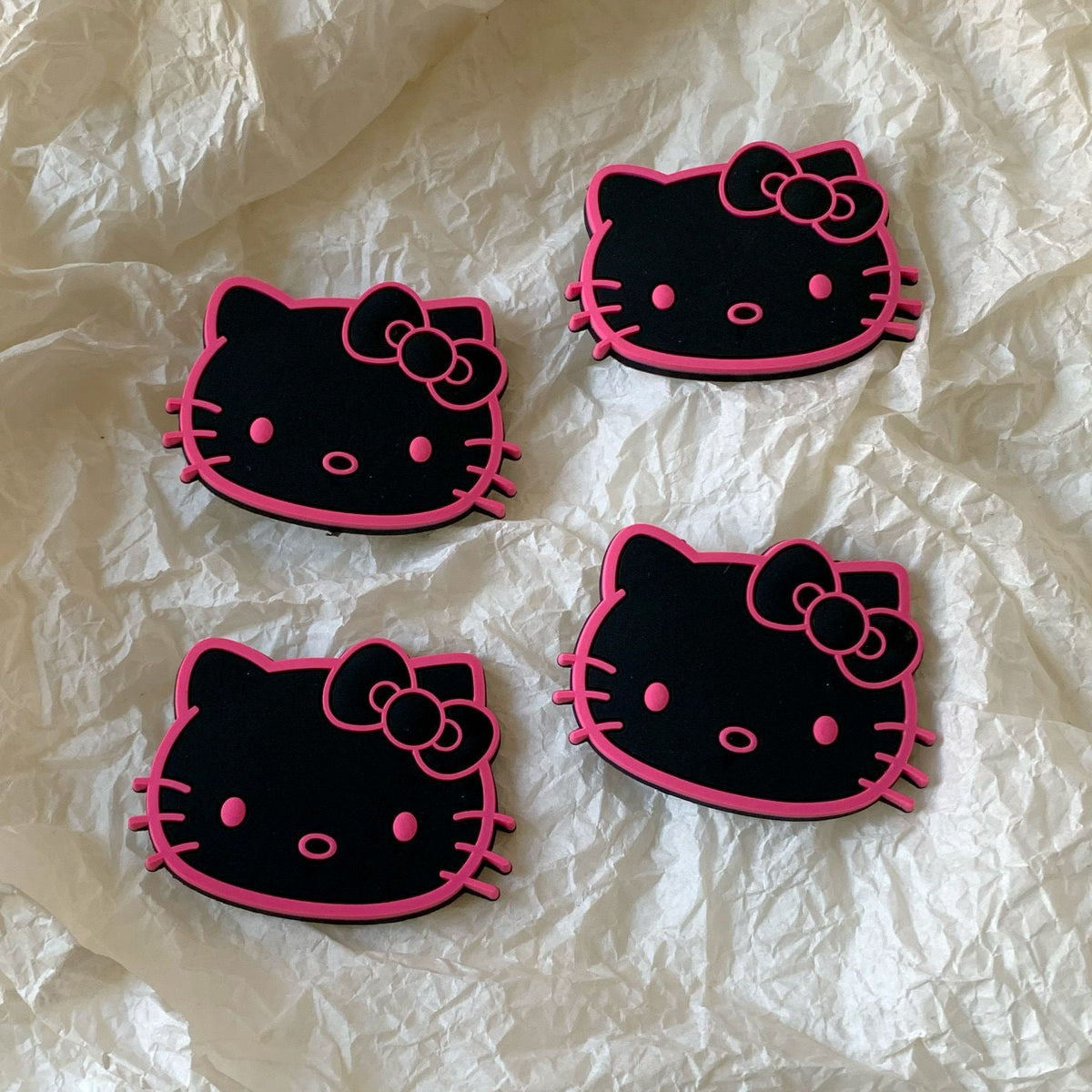 Black KT Sanrio Hair clips|4 Count (Pack of 1)