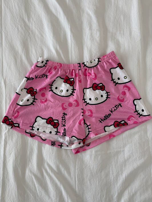 Hellokitty Pajama Shorts Elastic Waist Cute Pj Sleep Lounge Shorts