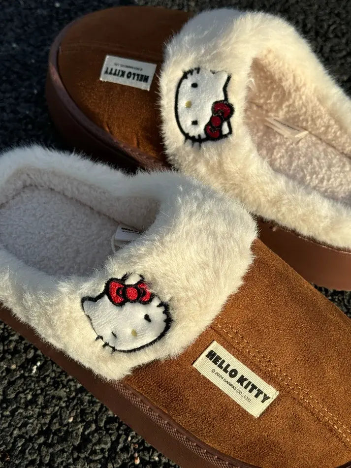 Hellokitty Fuzzy Memory Foam Slippers