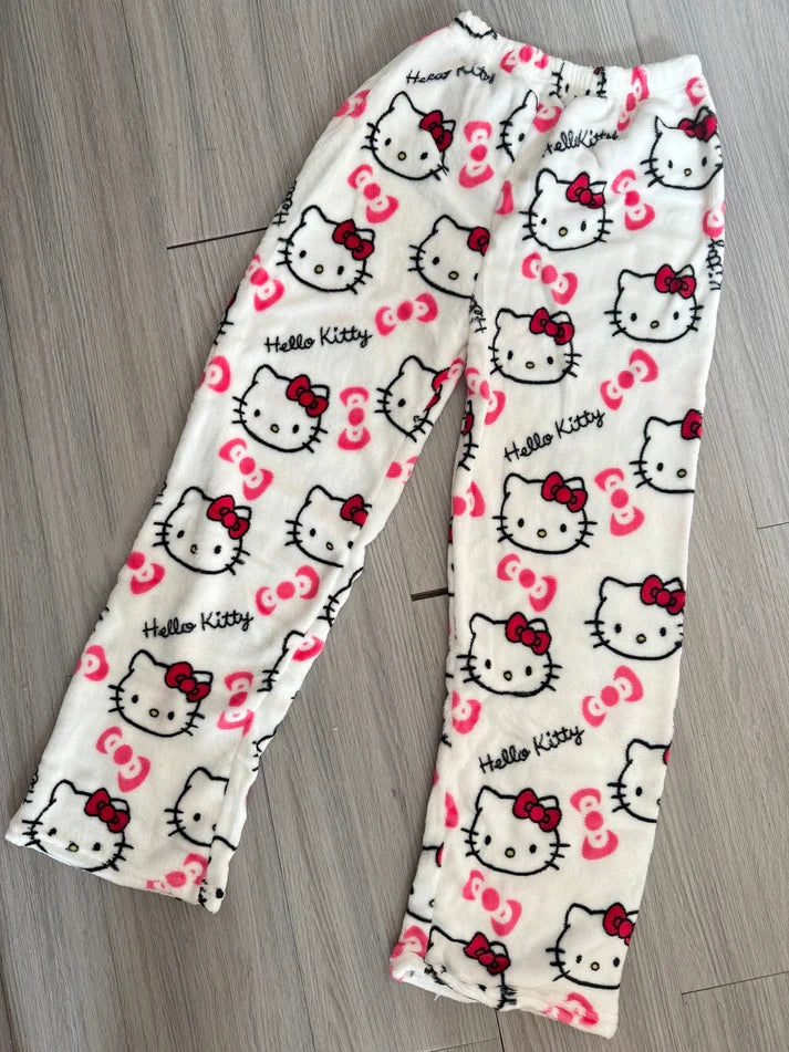 KT Pants Pajama Cute Soft Long Bottoms Women Pjs Pj Jammies Gift