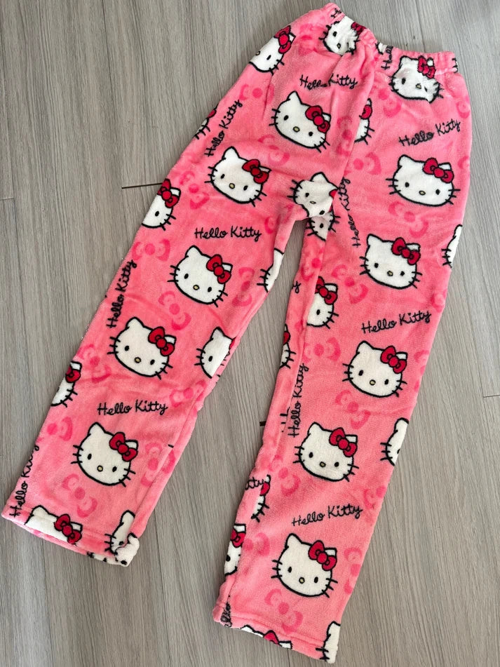 KT Pants Pajama Cute Soft Long Bottoms Women Pjs Pj Jammies Gift