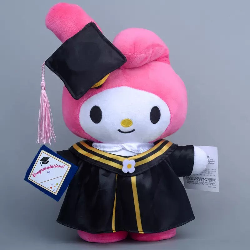 Sanrio Gift Cute Graduation Plush Boys Girls Class of 2024 Plushies Toy Congrats Party Plush Favors (14inch &10inch)