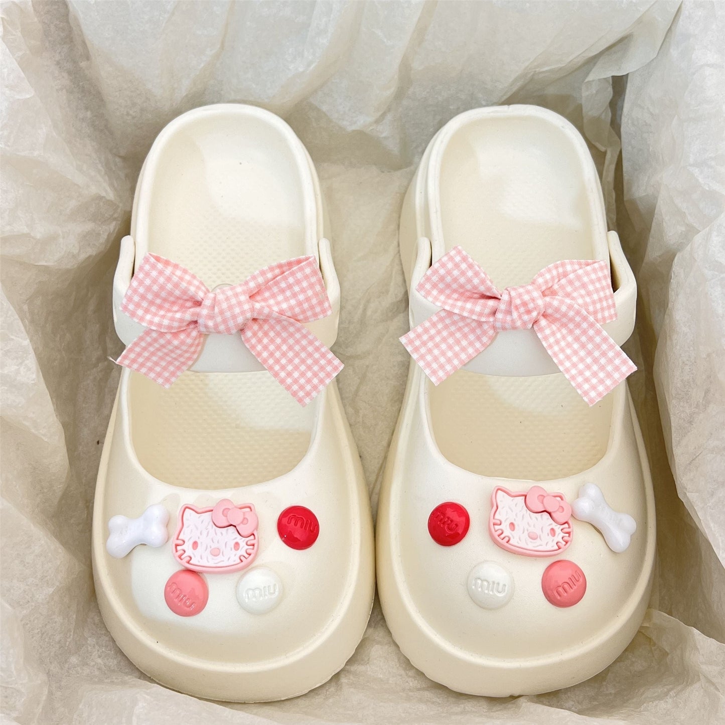 Hello Kitty Bowtie Slip on Water Shoes Casual Summer for Girls