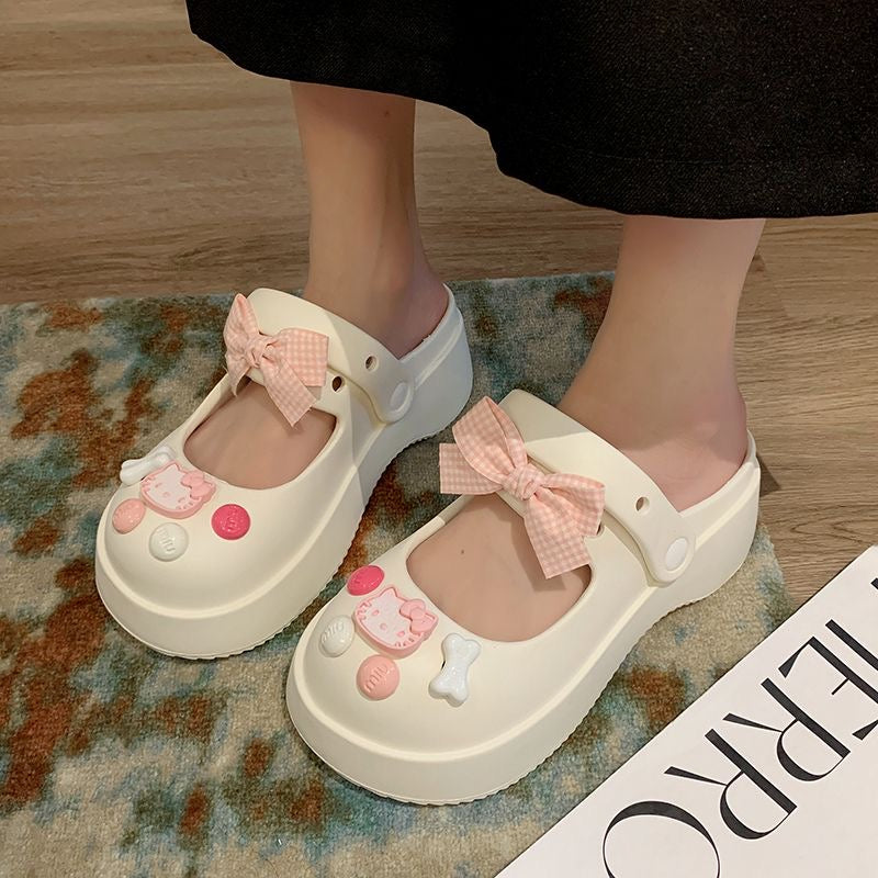 Hello Kitty Bowtie Slip on Water Shoes Casual Summer for Girls