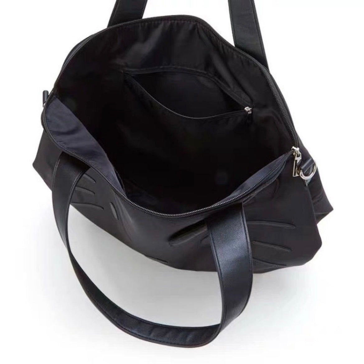 KT Black Large Travel Tote Bag Waterproof Expandable Duffel Gym Tote Bag Weekender Carry On Overnight Bags for Women