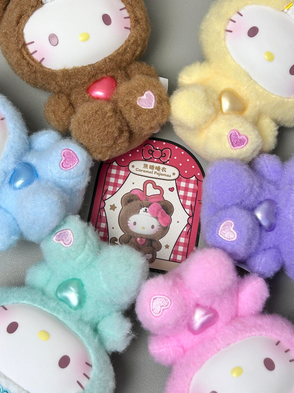 Hello Kitty Teddy Pajama Series Vinyl Plush Keychain Kitty Cat Blind Box Birthday Gift
