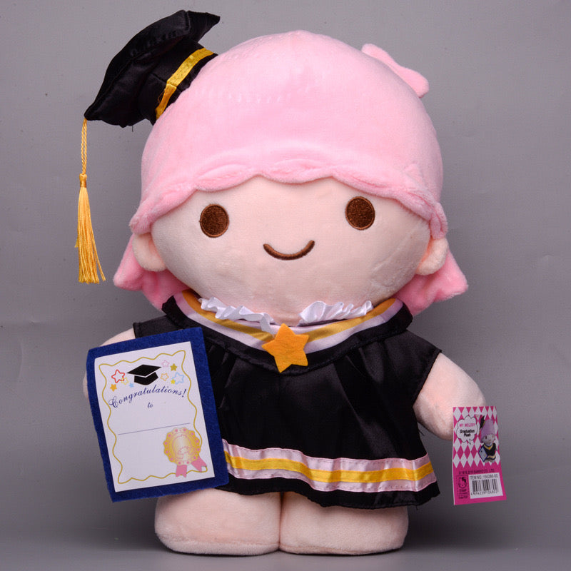 Sanrio Gift Cute Graduation Plush Boys Girls Class of 2024 Plushies Toy Congrats Party Plush Favors (14inch &10inch)