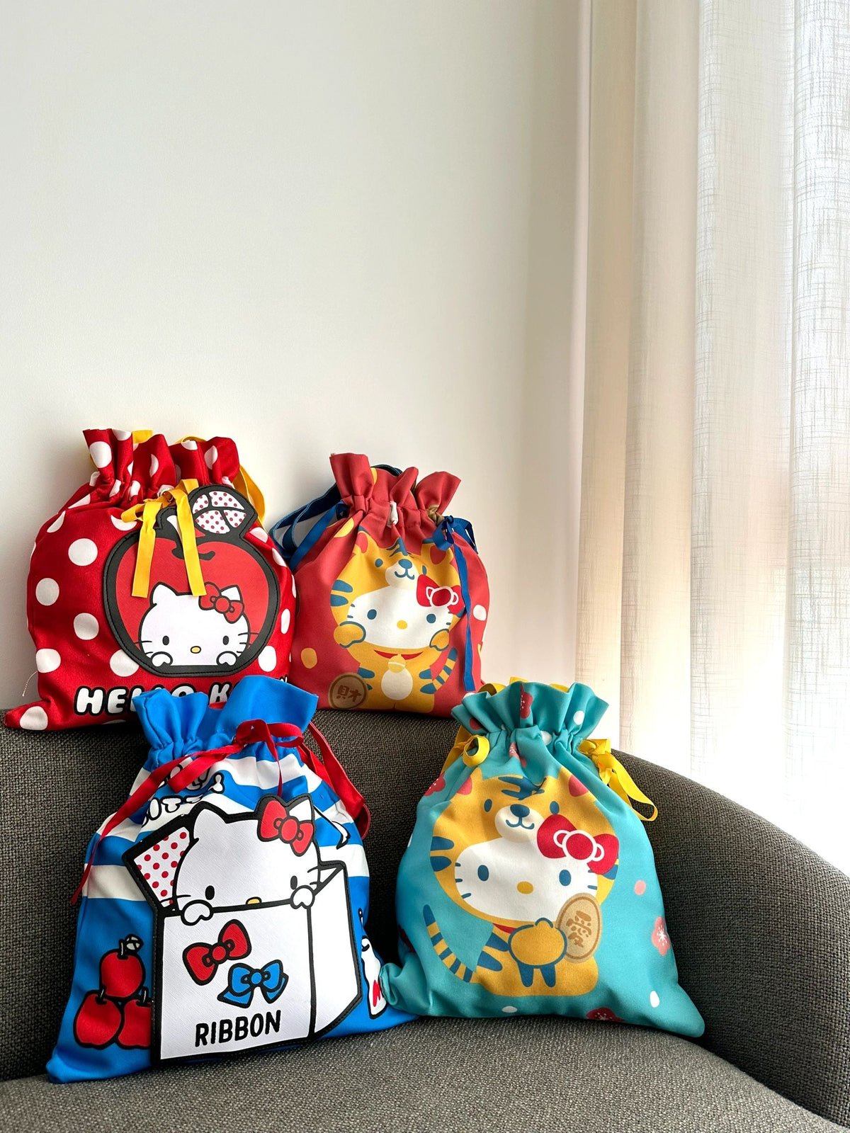 Hello Kitty Drawstring Bag Tote Bag Shopping Bag Gym Bag Hello Kitty Lunch Bag