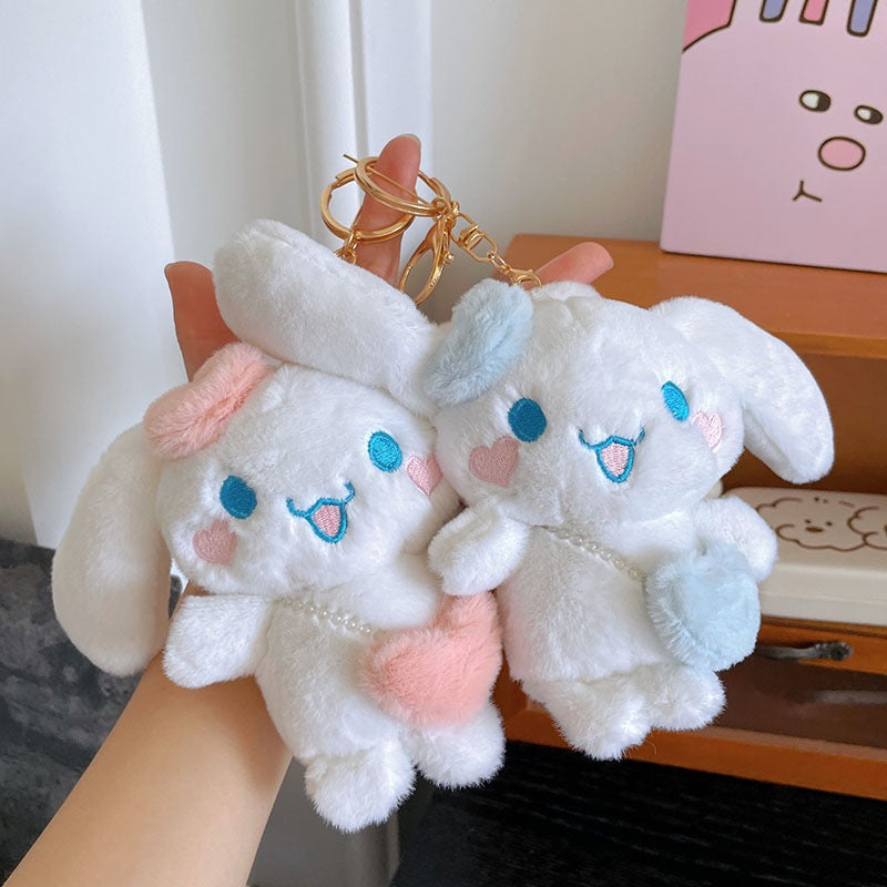 Cinnamoroll Plush Couple Magnetic Suction Keychain Pendant Doll Keyring Accessories | 2 Count (Pack of 1)