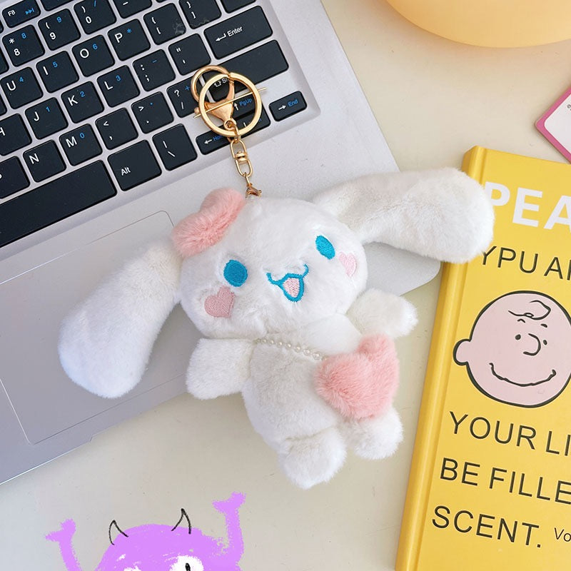 Cinnamoroll Plush Couple Magnetic Suction Keychain Pendant Doll Keyring Accessories | 2 Count (Pack of 1)