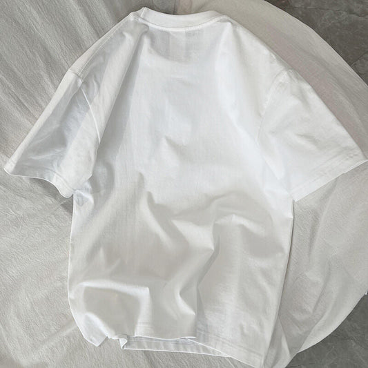 Hello Kitty Print Cute Pocket Round Neck Short-Sleeved T-Shirt