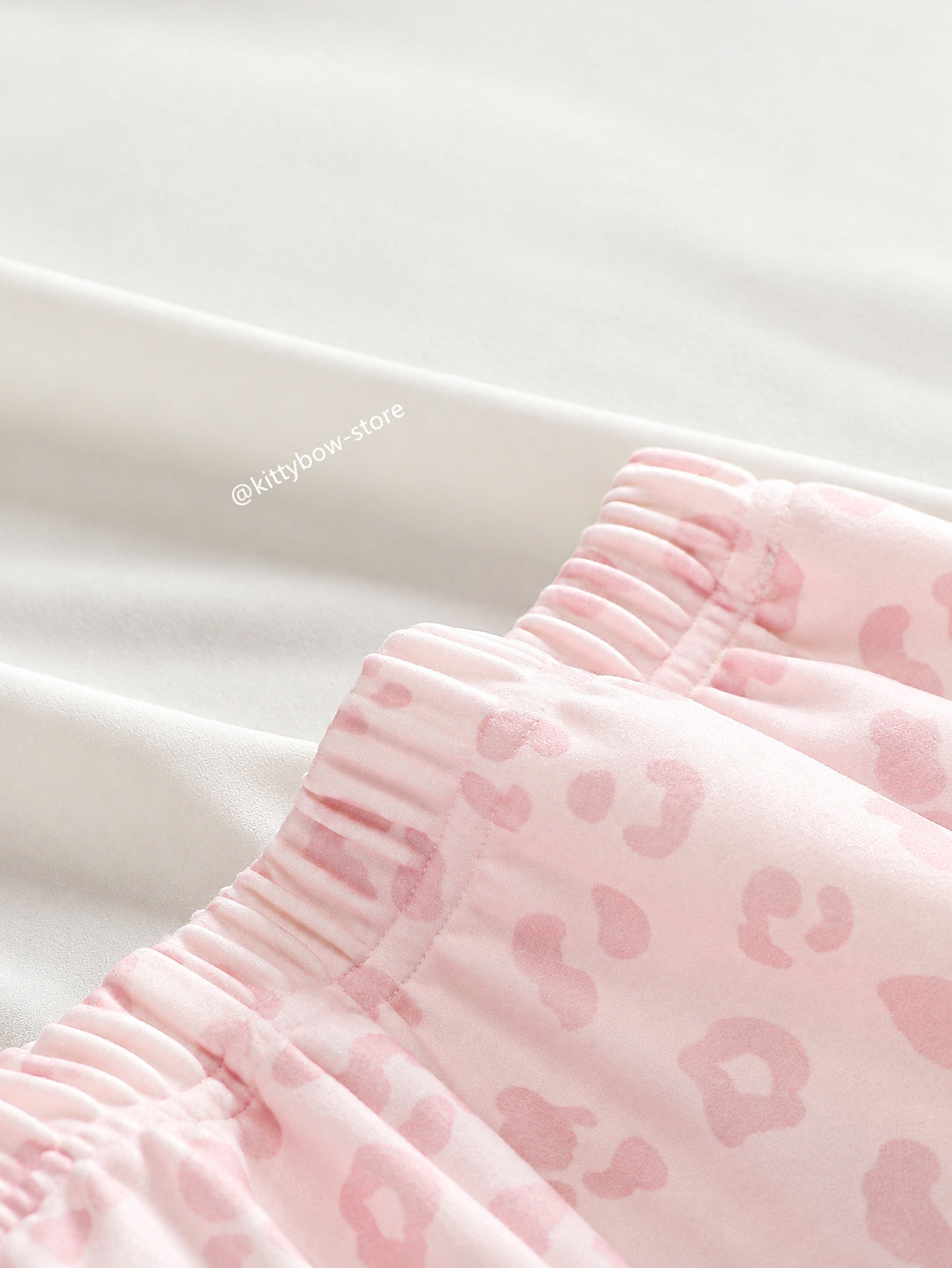 Hello Kitty Pink Leopard Print Thermal Pajama Set