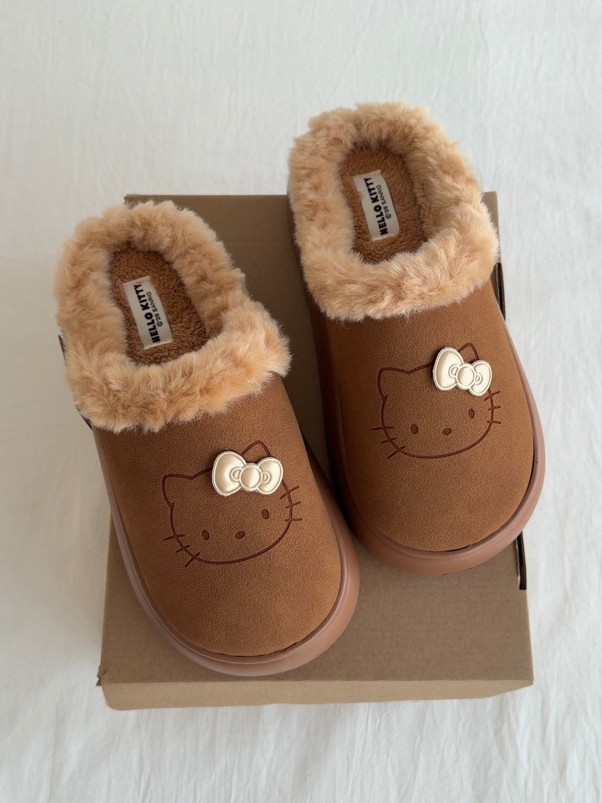 Hello Kitty Chunky Mules Fuzzy Slipper Snow Boots