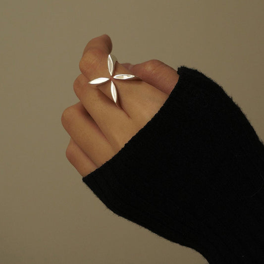 Stainless steel 18k gold-plated ring