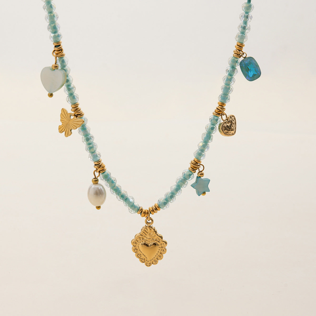 Stainless steel 18k gold-plated necklace