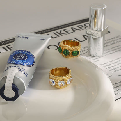 Stainless steel 18k gold-plated earrings