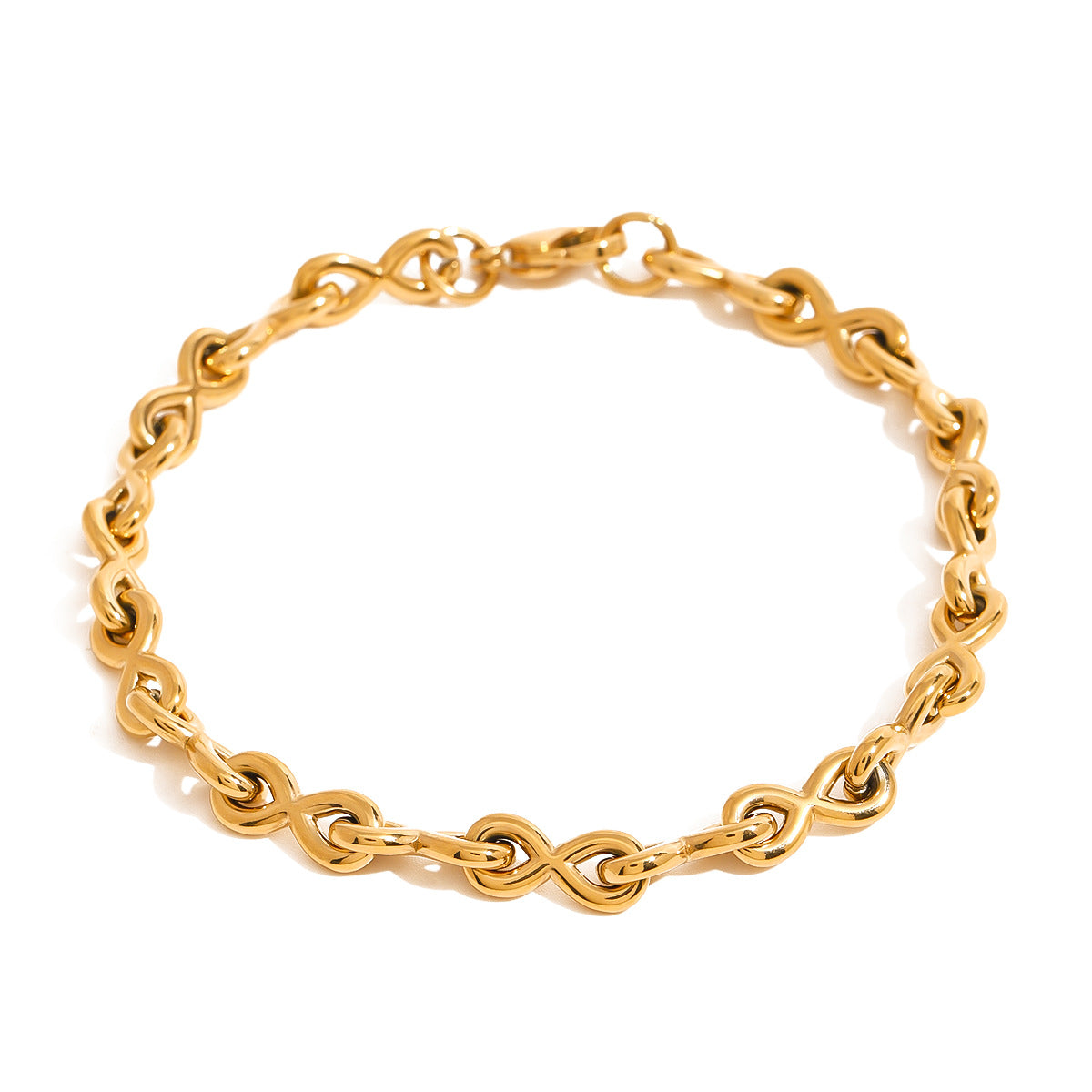 Stainless steel 18k gold-plated bracelet