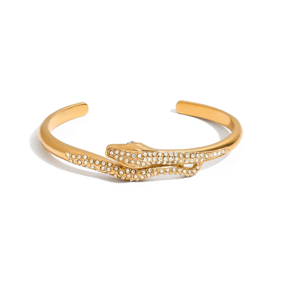 Stainless steel 18k gold-plated snake bracelet