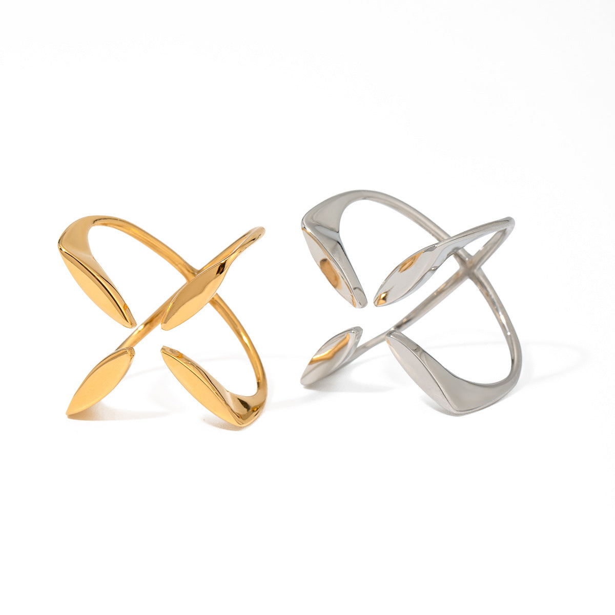 Stainless steel 18k gold-plated ring