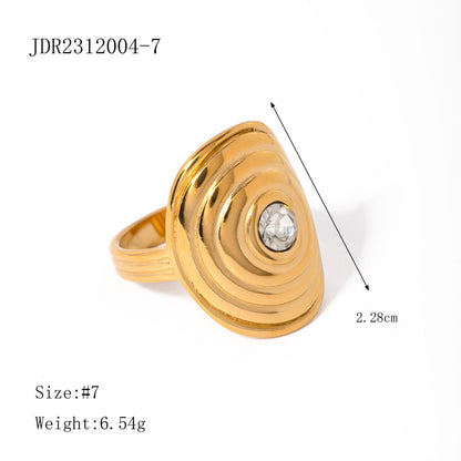 Stainless steel 18k gold-plated round jewelry