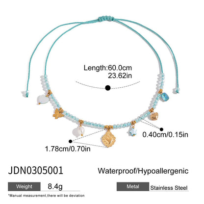 Stainless steel 18k gold-plated necklace