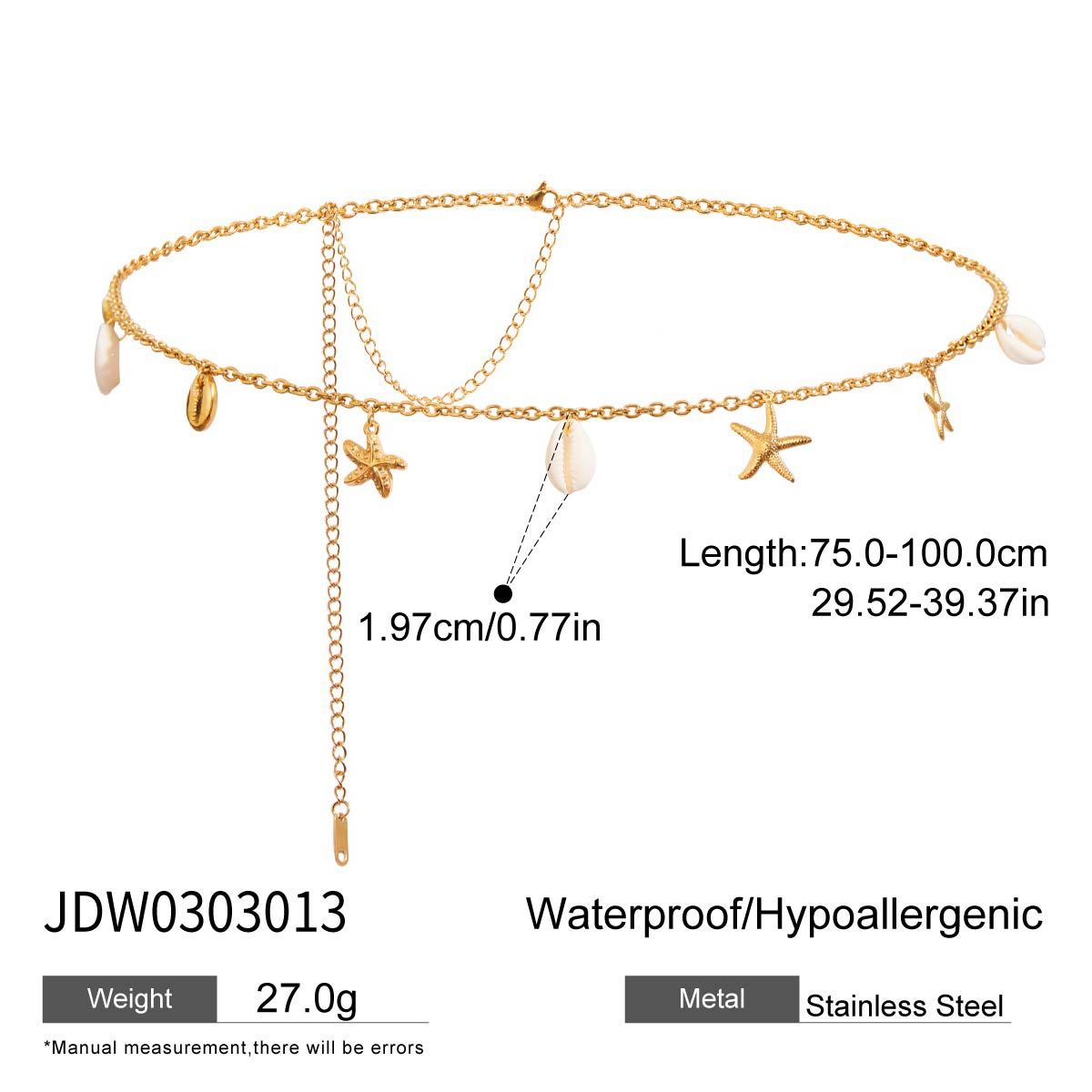 Stainless steel 18k gold-plated starfish bracelet