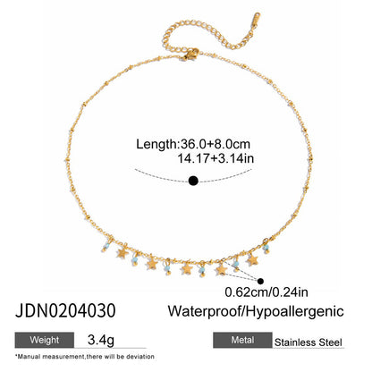 Stainless steel 18k gold-plated necklace