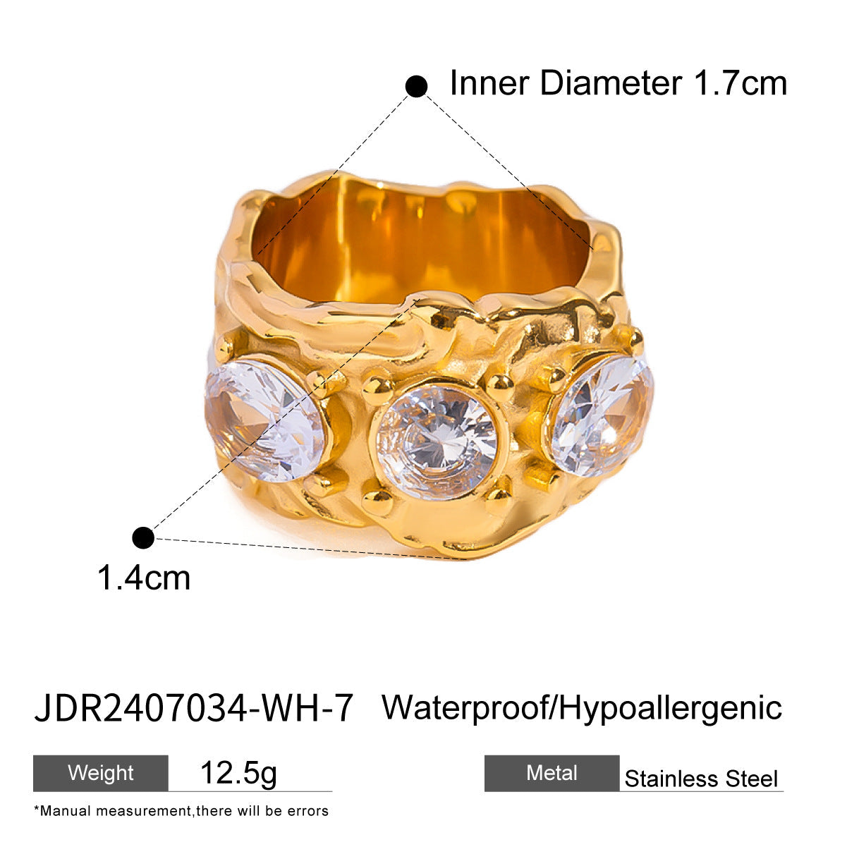 Stainless steel 18k gold-plated earrings