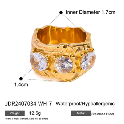 Stainless steel 18k gold-plated earrings