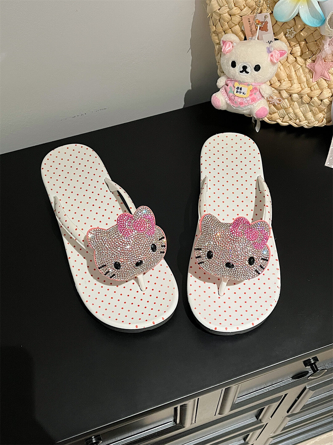 HK Platform Flip Flops – Cute Kitty-Inspired Summer Sandals for Women, 2 Styles