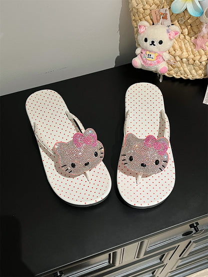 HK Platform Flip Flops – Cute Kitty-Inspired Summer Sandals for Women, 2 Styles