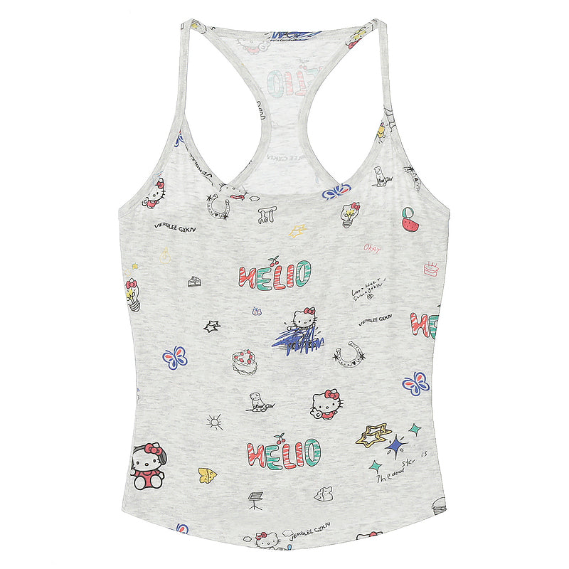 HK Retro Mini Vest - Y2K Fitted Sleeveless Top for Women