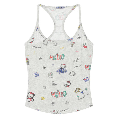HK Retro Mini Vest - Y2K Fitted Sleeveless Top for Women