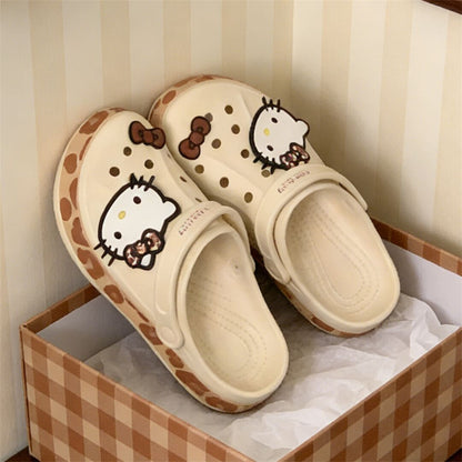 Hello Kitty Leopard-print Clogs Sandal Shoes