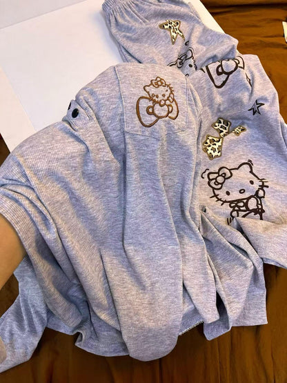 Hello Kitty Long-Sleeve Pajamas Casual Sets