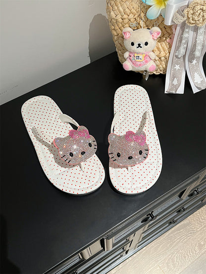 HK Platform Flip Flops – Cute Kitty-Inspired Summer Sandals for Women, 2 Styles