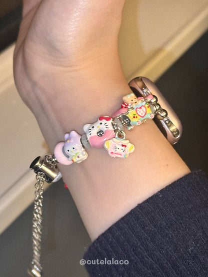 Handmade HK Beaded Apple Watch Band - Kawaii Charm for Series 1-9 & Ultra