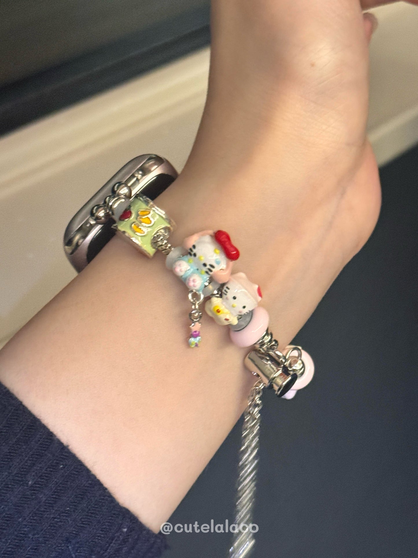Handmade HK Beaded Apple Watch Band - Kawaii Charm for Series 1-9 & Ultra