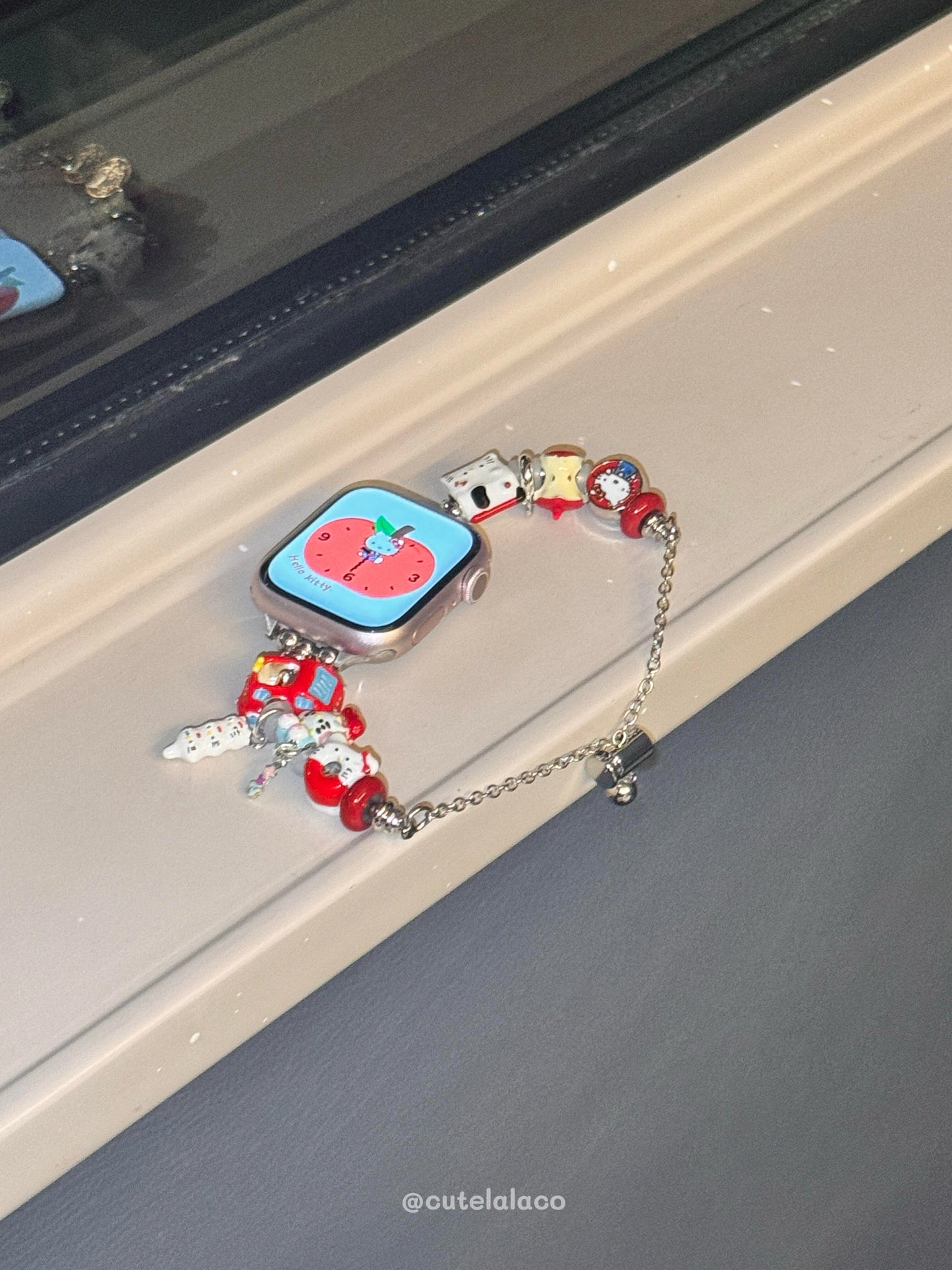 Handmade HK Beaded Apple Watch Band - Kawaii Charm for Series 1-9 & Ultra