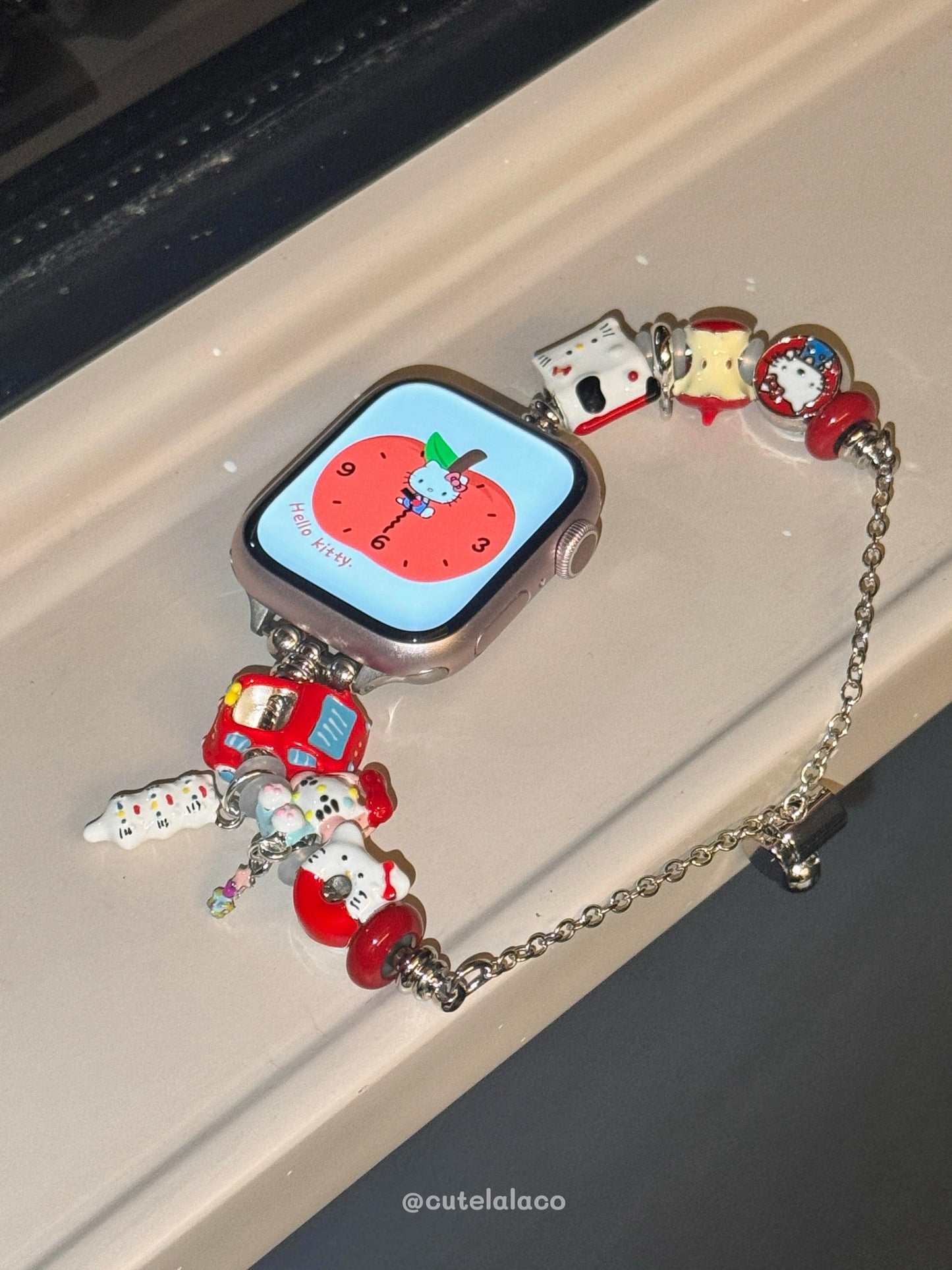 Handmade HK Beaded Apple Watch Band - Kawaii Charm for Series 1-9 & Ultra
