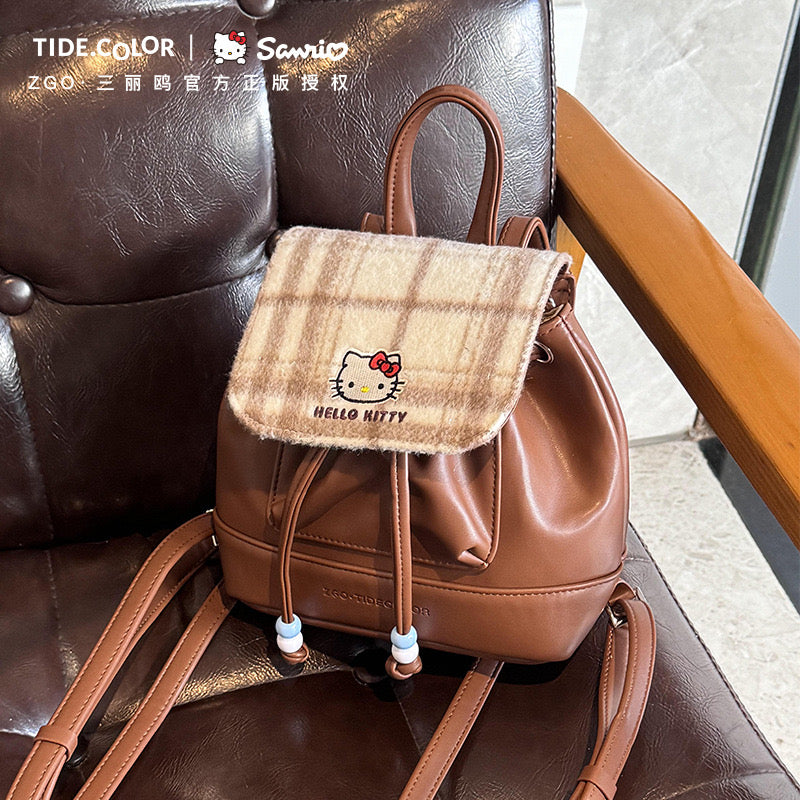 HK Drawstring PU Backpack - Cute & Functional School Bag for Women