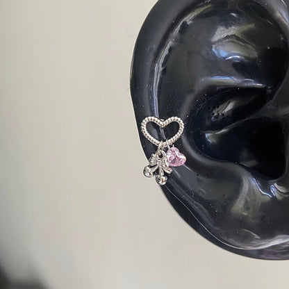 Hellokitty Earrings Rhinestone Cute Titanium earrings
