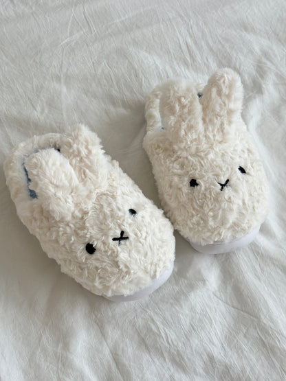 Bunny Fluffy Fuzzy Scuff Slippers Soft Comfy Memory Foam Non-slip Indoor House Shoes