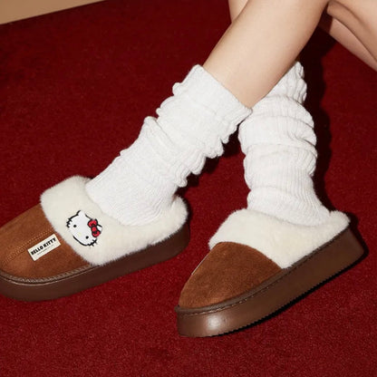 Hellokitty Fuzzy Memory Foam Slippers